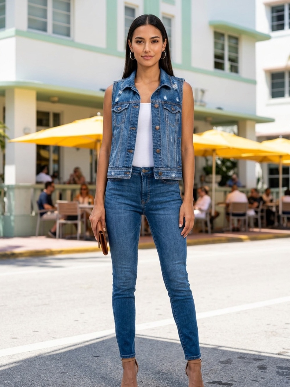 Bootlegger Blue Denim Jacket with Logo Label